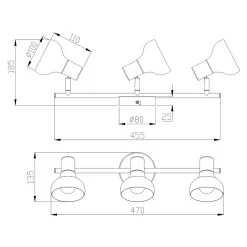 Listwa 3-punktowa biały mat LATIKA