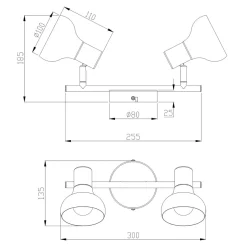 Listwy Oświetleniowe|Wszystkie Lampy Sufitowe| Listwa 2-punktowa biały mat LATIKA