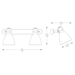 Listwy Oświetleniowe|Wszystkie Lampy Sufitowe|Zumaline Listwa 2-punktowa czarna niklowana DELTA