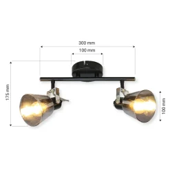 LED-POL Listwa 2-punktowa czarna ORO TRINGA