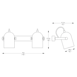 Listwy Oświetleniowe|Wszystkie Lampy Sufitowe|Zumaline Listwa 2-punktowa czarno-złota ARIES