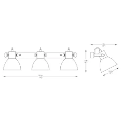 Zumaline Listwa 3-punktowa czarno-złota DELTA