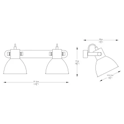 Listwy Oświetleniowe|Wszystkie Lampy Sufitowe|Zumaline Listwa 2-punktowa czarno-złota DELTA
