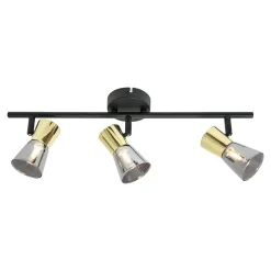 Listwy Oświetleniowe|Wszystkie Lampy Sufitowe|Zumaline Listwa 3-punktowa czarno-złoty CENTO