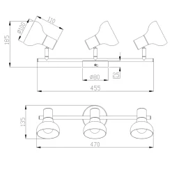 Listwy Oświetleniowe|Wszystkie Lampy Sufitowe| Listwa 3-punktowa czarny mat LATIKA