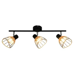 Zumaline Listwa 3-punktowa rattan czarna GENT