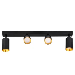 Listwa reflektor 4-punktowy czarno-złoty MARIBEL IV