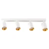 Listwy Oświetleniowe|Wszystkie Lampy Sufitowe| Listwa reflektor 4-punktowy biało-złoty MARIBEL IV