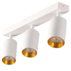 Listwy Oświetleniowe|Wszystkie Lampy Sufitowe| Listwa reflektor 3-punktowy biało-złoty MARIBEL III