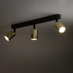 Listwy Oświetleniowe|Wszystkie Lampy Sufitowe|TK Tomasz Krywult Listwa sufitowa 3 spoty czarno-złota TOP