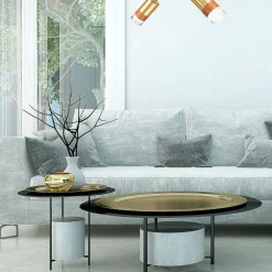 Listwy Oświetleniowe|Wszystkie Lampy Sufitowe| Listwa z 2 reflektorkami regulowana złota AURORA