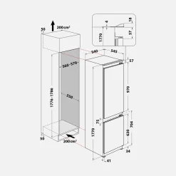 WHIRLPOOL Lodówka do zabudowy z technologią 6-ty Zmysł ART66102