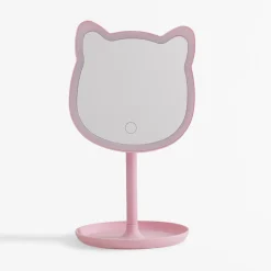 inny Lusterko do makijażu z oświetleniem LED różowe