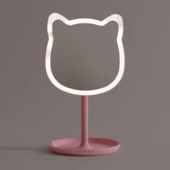 inny Lusterko do makijażu z oświetleniem LED różowe