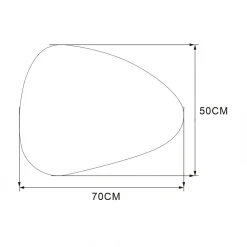 Lustra Dekoracyjne|inny Lustro łazienkowe LED nieregularny kształt 50x70 cm