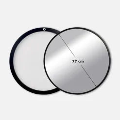 Lustra Dekoracyjne|Lustra Łazienkowe|inny Lustro łazienkowe okrągłe czarne TORRE 80 cm