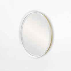 Lustra Dekoracyjne|Lustra Łazienkowe|inny Lustro łazienkowe z akrylową ramą LED złote 60 cm