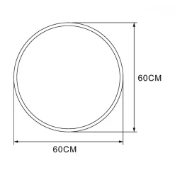 Lustra Dekoracyjne|Lustra Łazienkowe|inny Lustro łazienkowe z akrylową ramą LED złote 60 cm