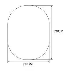 inny Lustro łazienkowe z oświetleniem LED 70x50 cm