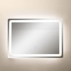 Lustra Dekoracyjne|Lustra Łazienkowe|inny Lustro łazienkowe z oświetleniem LED czarne 70x50 cm