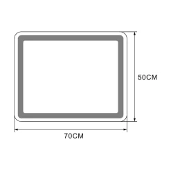 Lustra Dekoracyjne|Lustra Łazienkowe|inny Lustro łazienkowe z oświetleniem LED czarne 70x50 cm