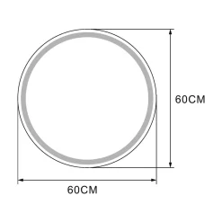 Lustra Dekoracyjne|Lustra Łazienkowe|inny Lustro łazienkowe z oświetleniem LED złote 60 cm