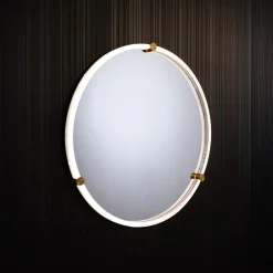 Lustra Dekoracyjne|Lustra Łazienkowe|inny Lustro łazienkowe z oświetleniem LED czarne 60 cm