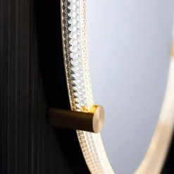 Lustra Dekoracyjne|Lustra Łazienkowe|inny Lustro łazienkowe z oświetleniem LED czarne 60 cm