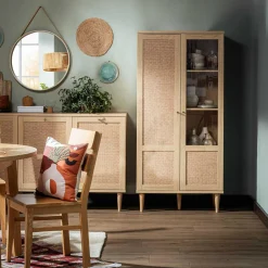 Lustra Dekoracyjne|Lustra|inny Lustro okrągłe brązowe 59 cm