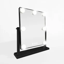 inny Lustro prostokątne z oświetleniem LED czarne 32x8x35 cm