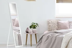 Lustra Dekoracyjne|Lustra| Lustro stojące w białej ramie SLIM 40x160 cm