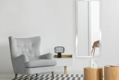 Lustra Dekoracyjne|Lustra| Lustro w białej ramie SLIM 47,5x107,5 cm