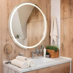 Lustra Dekoracyjne|Lustra Łazienkowe|inny Lustro z oświetleniem LED okrągłe MILA PLUS 70 cm