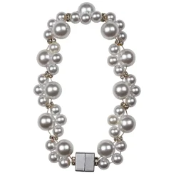 Firany, Zasłony I Akcesoria| Magnes dekoracyjny z koralików do upinania zasłon biały