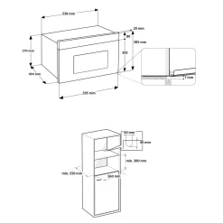 WHIRLPOOL Mikrofala do zabudowy z funkcją Crisp czarna W7MD440NB