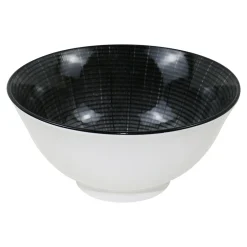 Miski, Patery I Półmiski| Miska na sałatkę porcelanowa biało-czarna OTTICO 280 ml
