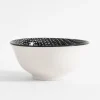 inny Miska porcelanowa biało-czarna ALORA 650 ml