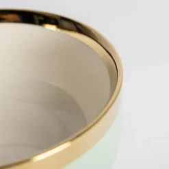 Miski, Patery I Półmiski| Miska porcelanowa jasna zieleń AURORA GOLD 500 ml