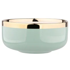 Miski, Patery I Półmiski| Miska porcelanowa jasna zieleń AURORA GOLD 500 ml