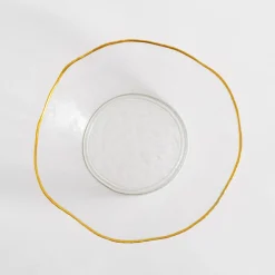 Miska szklana ze złotym rantem 28x11,5 cm