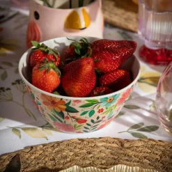 Grill I Piknik|inny Miska z melaminy w kwiaty 750 ml