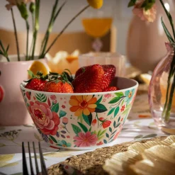 Grill I Piknik|inny Miska z melaminy w kwiaty 750 ml