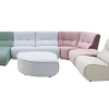 Inspire Modułowy narożnik kolorowy z pufą i leżanką FAMILY