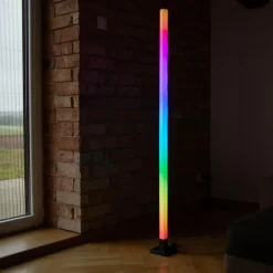 Lampy Podłogowe|inny Muzyczna lampa podłogowa LED RGB czarna TUYA z pilotem