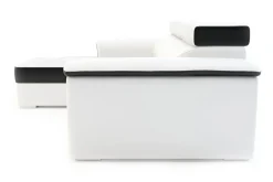 Narożniki|Exline Narożnik biało-czarny AVERSA lewy