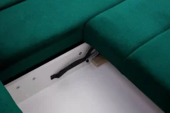 Fresh Narożnik butelkowa zieleń VELVET NEW prawy