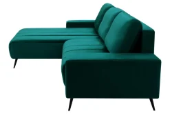 Narożniki|Fresh Narożnik butelkowa zieleń VELVET NEW lewy