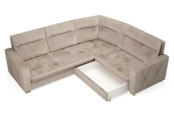 Narożniki|Comfort Line Narożnik ciemnobeżowy SOLAR prawy