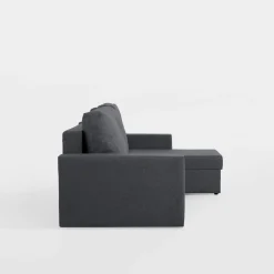 Exline Narożnik ciemnoszary z 2 pojemnikami FLAT