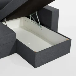 Exline Narożnik ciemnoszary z 2 pojemnikami FLAT